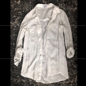 Express White Button Down Shirt